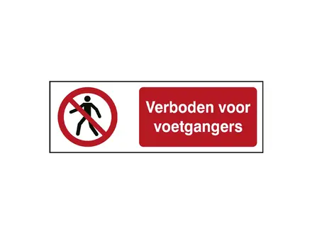 Sticker verboden voor voetgangers P004 B-862