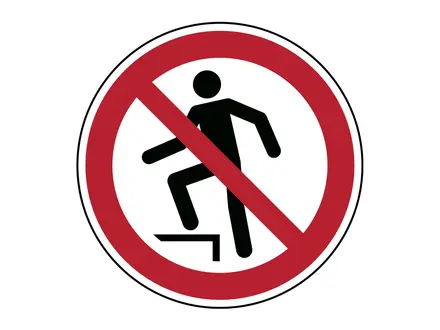 Sticker verboden oppervlak te betreden P019 B-862