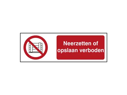 Sticker neerzetten of opslaan verboden P023 B-862