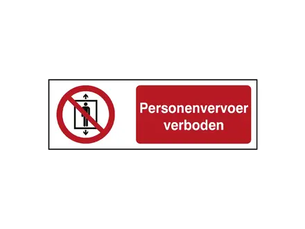 Sticker personenvervoer verboden P027 B-862