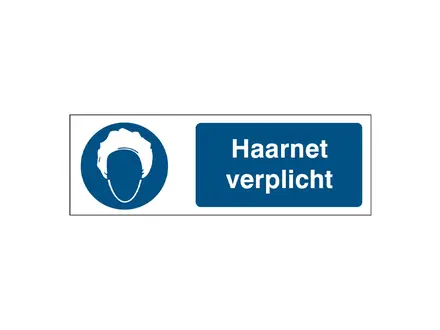Sticker haarnet verplicht PIC269 B-862