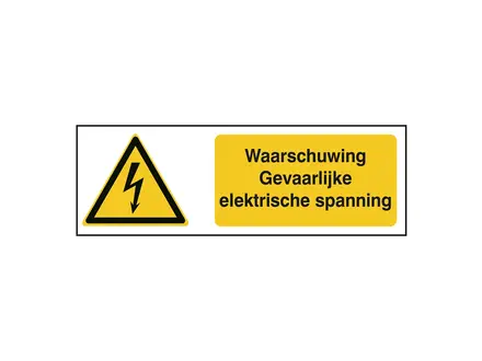 Sticker gevaarlijke elektrische spanning W012 B-862