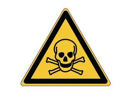 Sticker waarschuwing giftige stoffen W016 B-863
