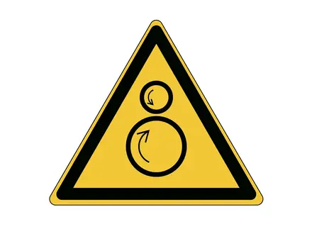 Sticker waarschuwing roterende onderdelen W025 B-863