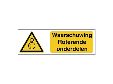 Sticker waarschuwing roterende onderdelen W025 B-862