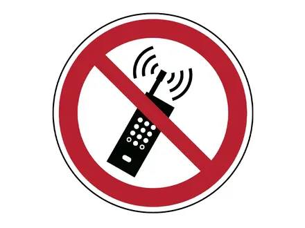Brady ToughWash sticker PIC 013 draagbare telefoon verboden