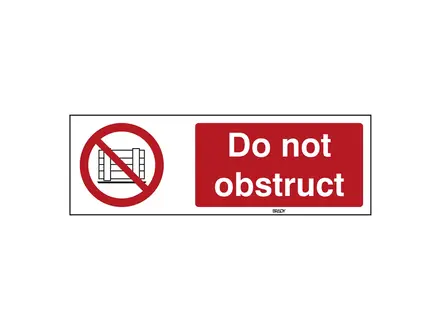 Sticker do not obstruct P023 B-863
