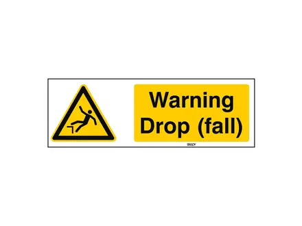 Sticker warning: drop (fall) W008 B-863