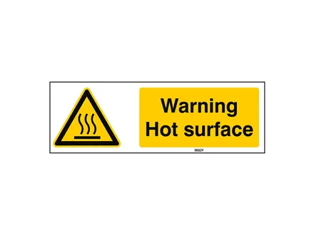 Sticker warning: hot surface W017 B-863