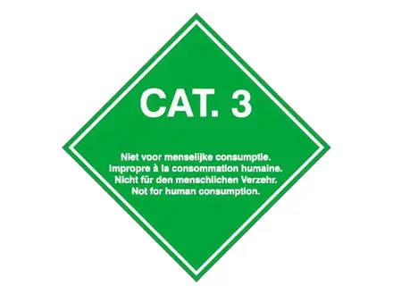 Brady sticker Cat.3 transport van dierlijke bijproducten