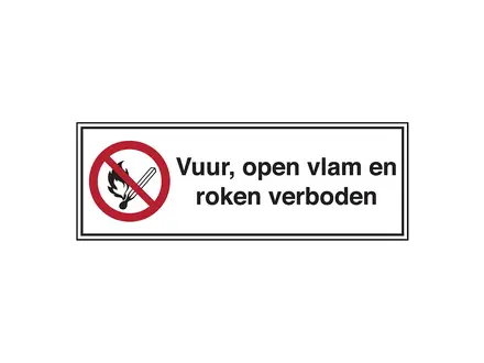 Bord vuur open vlam en roken verboden PP STN 131