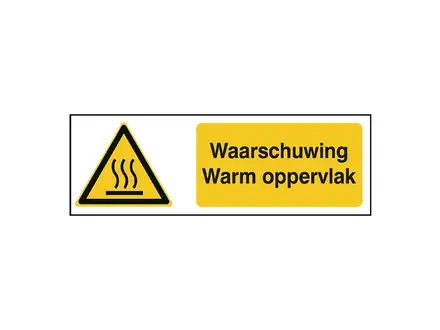 Sticker waarschuwing warm oppervlak W017 B-862