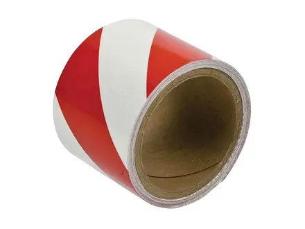 Waarschuwings reflecterend 75 mm rood/wit