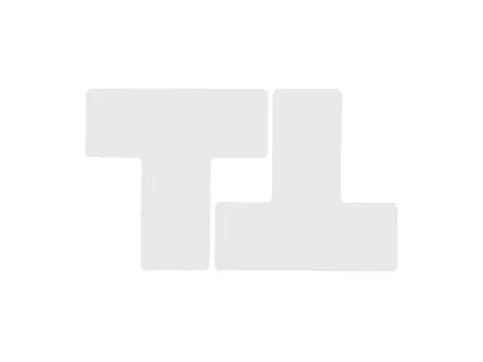 Vloermarkering splitsingteken T Brady ToughStripe wit