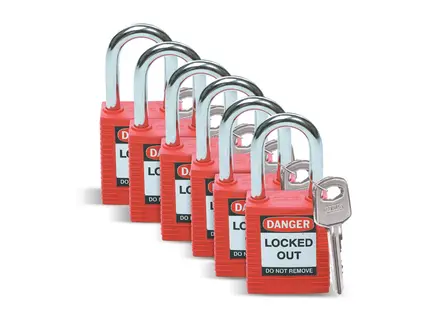 Brady versterkt Nylon veiligheidssloten Danger Locked Out