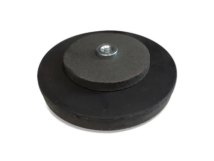 Magneet neodymium in rubber met draadbus