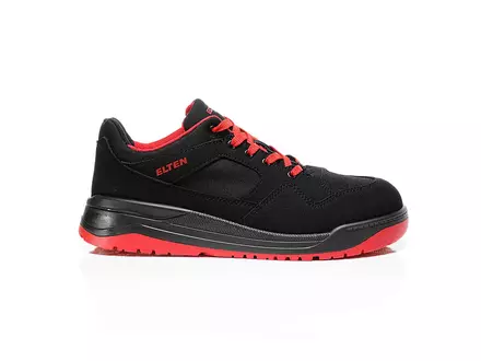 Elten Maverick Black-Red Low veiligheidsschoen S3 SRC ESD