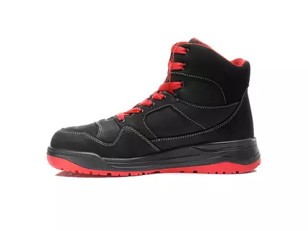Elten Maverick Black-Red Mid veiligheidsschoen S3 SRC ESD