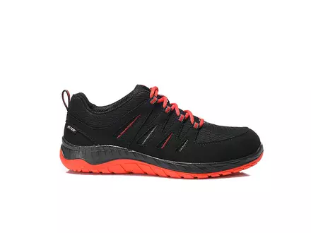 Elten Maddox Black-Red Low veiligheidsschoen S3 SRC ESD
