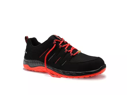 Elten Maddox Black-Red Low veiligheidsschoen S3 SRC ESD