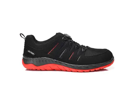 Elten Maddox Black-Red Low veiligheidsschoen BOA-sluiting S3 SRC ESD