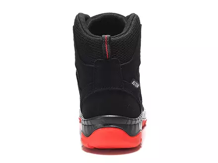 Elten Maddox Black-Red Mid veiligheidsschoen BOA-sluiting S3 SRC ESD