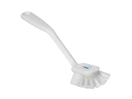 Vikan 42375 afwasborstel medium met schraaprand 280 mm wit