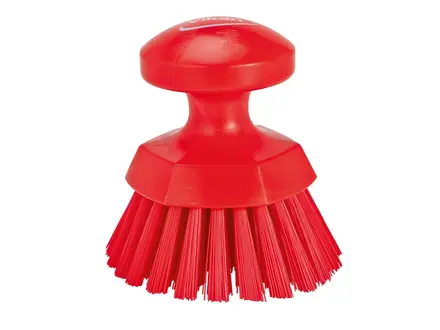 Vikan 38854 werkborstel rond hard 110 mm rood