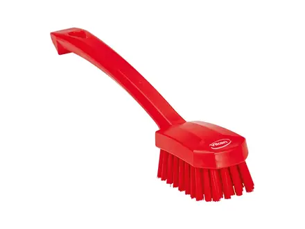 Vikan 30884 afwasborstel medium 260 mm rood
