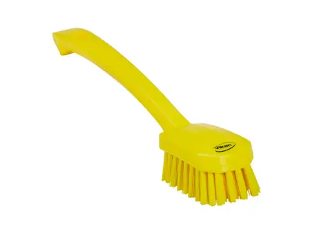 Vikan 30886 afwasborstel medium 260 mm geel