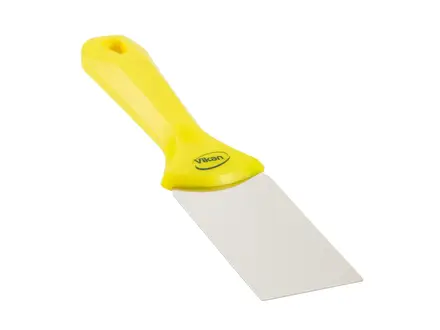 Vikan 40086 handschraper polypropyleen met RVS blad 50 mm geel