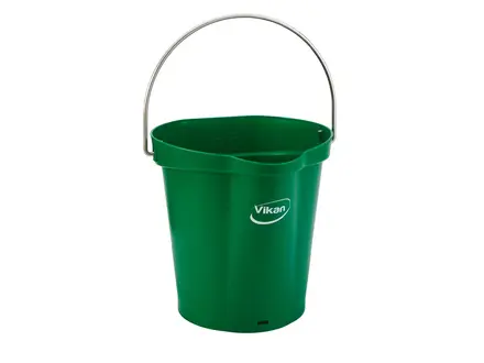 Vikan 56882 emmer met RVS hengsel 6 liter groen