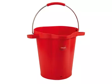 Vikan 56924 emmer met RVS hengsel 20 liter rood