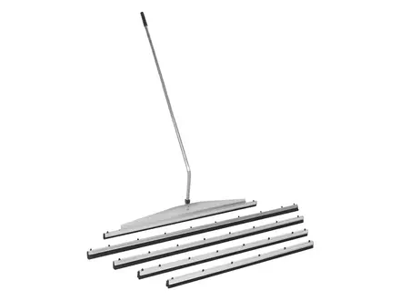 Vloertrekker Jumbo RVS met gebogen steel