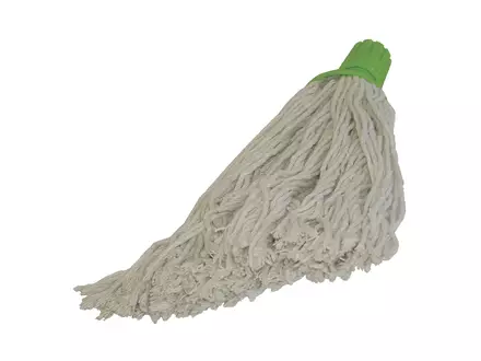 Spaanse mini-mop katoen met schroefdraadbevestiging 220 gr groen