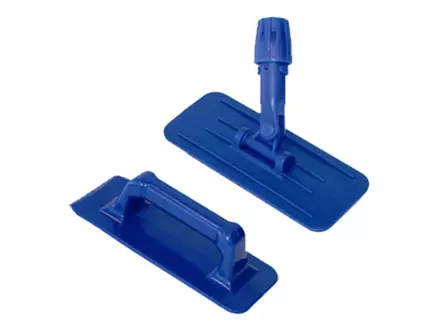 Padhouder met steelbevestiging 12x25 cm blauw/zwart
