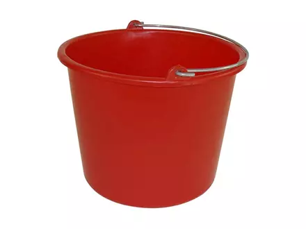 Emmer kunststof 12 liter rood