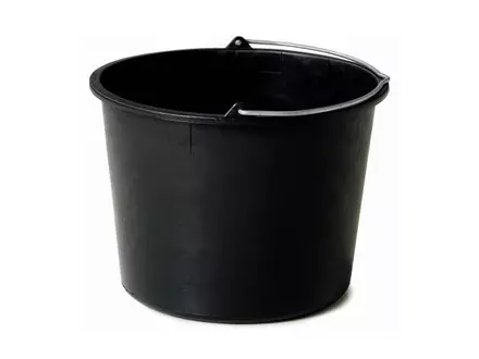 Emmer kunststof 20 liter zwart