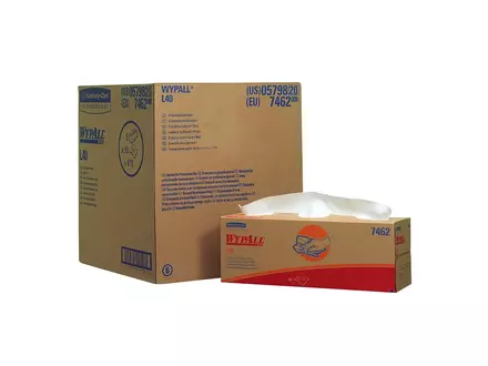 Kimberly-Clark Wypall L40 7462 poetsdoeken 25x41 cm wit