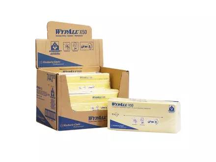Kimberly-Clark WypAll X50 poetsdoeken 416x245 mm geel