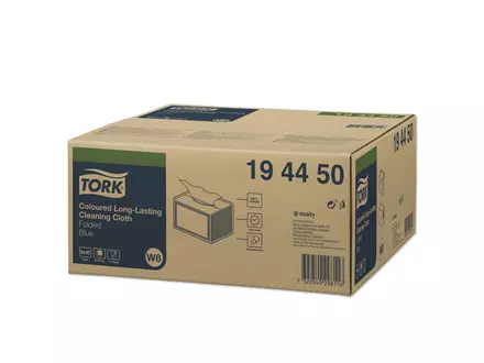 Tork reinigingsdoeken Coloured Long Lasting gevouwen W8 blauw