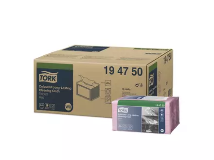 Tork reinigingsdoeken Coloured Long Lasting gevouwen W8