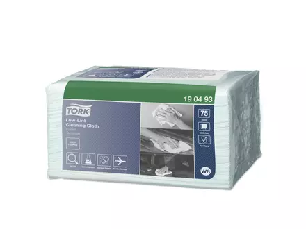 Tork reinigingsdoeken Low-Lint gevouwen 1-laags W8 blauw