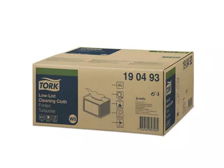 Tork reinigingsdoeken Low-Lint gevouwen 1-laags W8 blauw