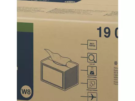 Tork reinigingsdoeken Low-Lint gevouwen 1-laags W8 blauw