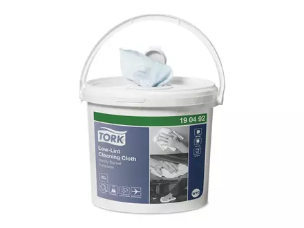 Tork Low-Lint Cleaning Cloth poetsdoekrol in emmer 1-laags blauw