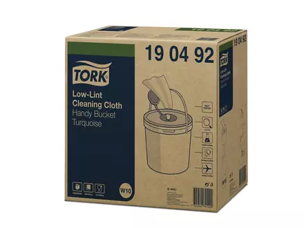 Tork Low-Lint Cleaning Cloth poetsdoekrol in emmer 1-laags blauw