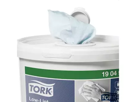 Tork Low-Lint Cleaning Cloth poetsdoekrol in emmer 1-laags blauw