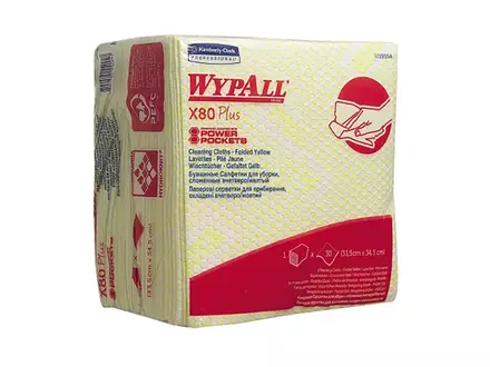 Kimberly-Clark WypAll X80 Plus poetsdoeken 355x335 mm geel