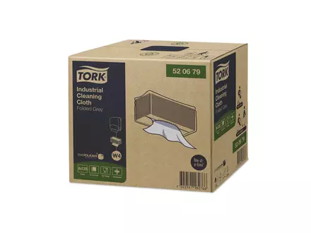 Tork poetsdoeken Industrial Cloth Folded 1-laags W4 grijs